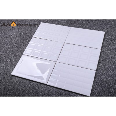 4.8"X7.2"/12X18cm White Glossy Bathroom Wall Tile Modern Wall Tile Decoration