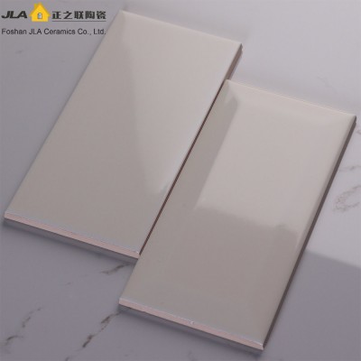 3X6inch/7.5X15cm Beige Glazed Ceramic Subway Tile Kitchen Wall Covering